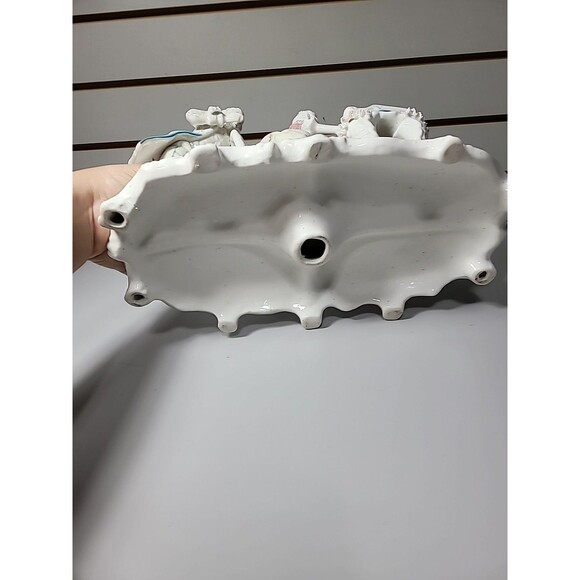 Antique Porcelain Victorian Couple Playing Piano Lace Detail Eradecant Finish - Picture 10 of 10